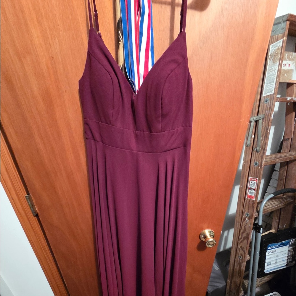 A beautiful Wine colored gown